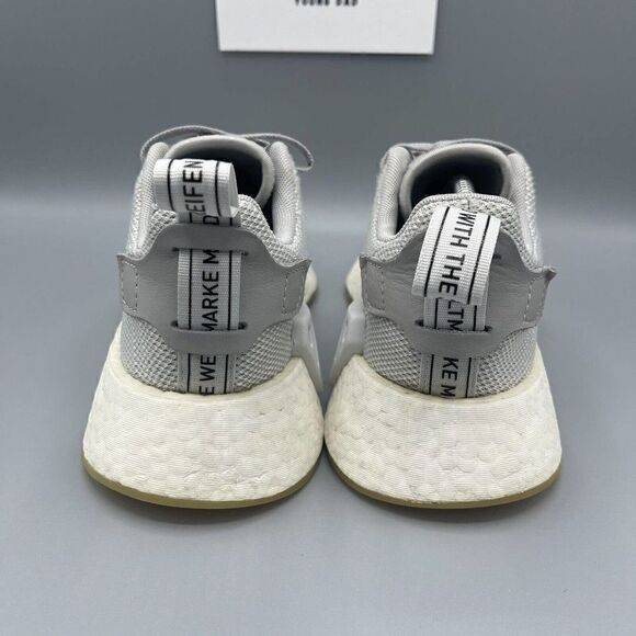 Adidas NMD R2 Gray/Crystal White Womens Size 6.5 Sneakers Casual Shoes AQ0196 - Picture 3 of 9
